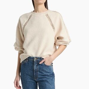 ba&sh Sweet Open-Knit Bouclette Crewneck Sweatshirt Size 1 S